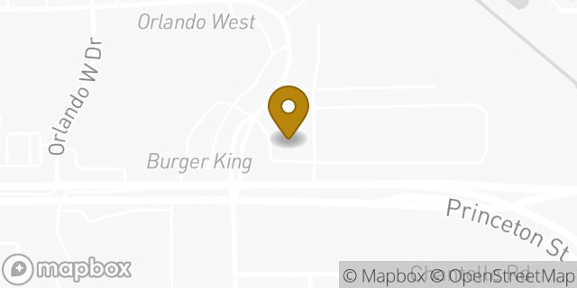 Map showing the location of Amazon Locker - Oat in Orlando, FL 32808