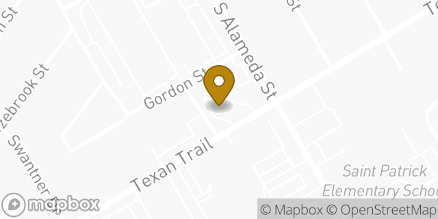 Map showing the location of Texan Trail & Reid in Corpus Christi, TX 78411