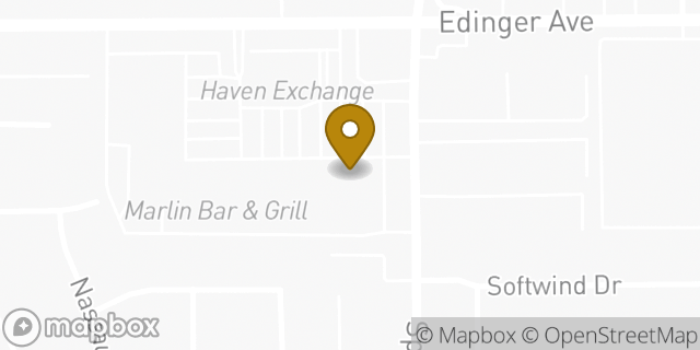 Map showing the location of Starbucks in Huntington Beach, CA 92649