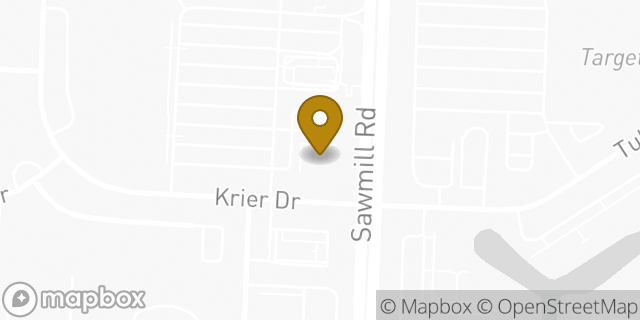 Map showing the location of AutoZone in Dublin, OH 43017