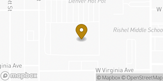Map showing the location of ATM Costco in Denver, CO 80223
