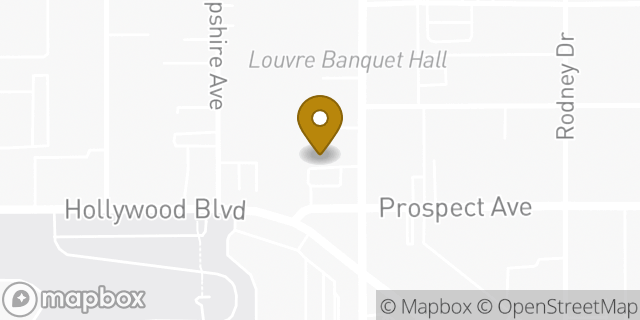 Map showing the location of Bank of America ATM in Los Angeles, CA 90027