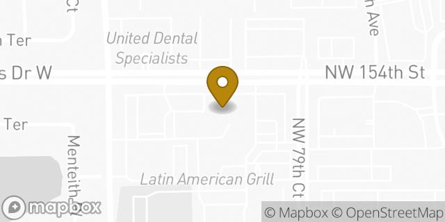 Map showing the location of Starbucks in Miami Lakes, FL 33016