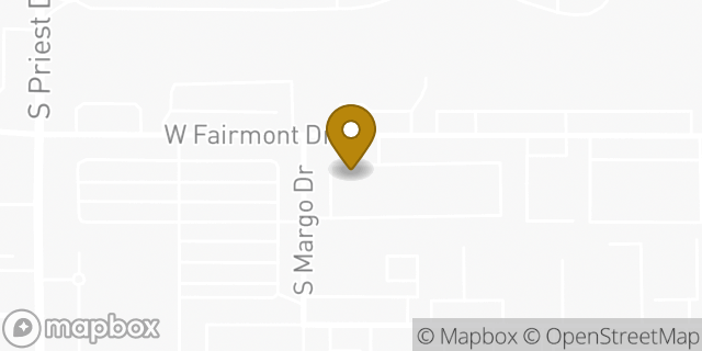 Map showing the location of Penske Truck Rental in Tempe, AZ 85282
