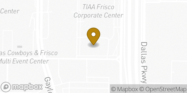 Map showing the location of Fifth Third Bank in Frisco, TX 75034