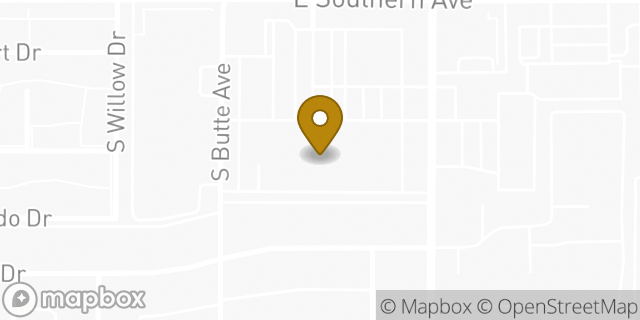 Map showing the location of Aldi in Tempe, AZ 85282