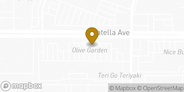 Map showing the location of Olive Garden in Cypress, CA 90630