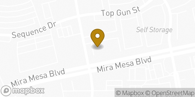 Map showing the location of Enterprise Rent-A-Car in San Diego, CA 92121
