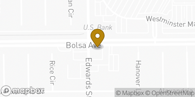 Map showing the location of Starbucks in Huntington Beach, CA 92647