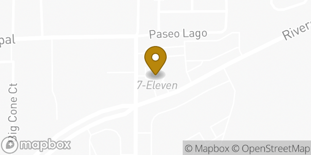 Map showing the location of 7-Eleven in Lakeside, CA 92040