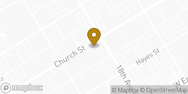 Map showing the location of Budget Car Rental in Nashville, TN 37203