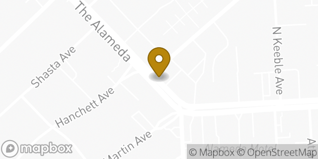 Map showing the location of Starbucks in San Jose, CA 95126