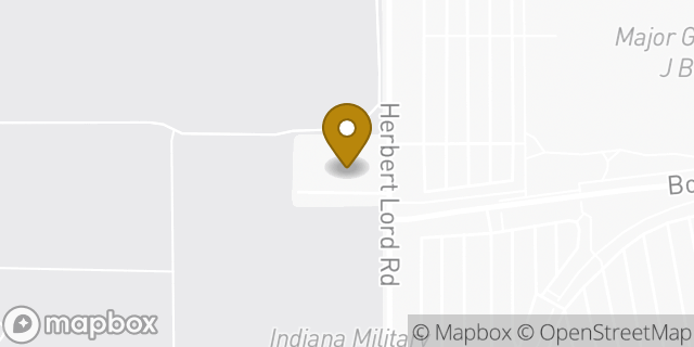 Map showing the location of The American Legion in Lawrence, IN 46216