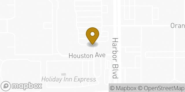 Map showing the location of OneMain Financial in Fullerton, CA 92832