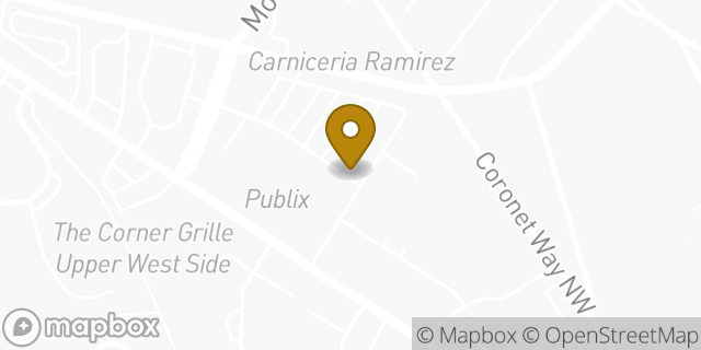 Map showing the location of Publix Pharmacy At Moores Mill Center in Atlanta, GA 30318
