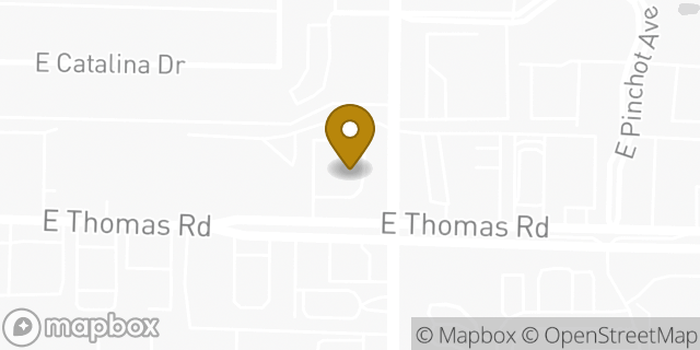 Map showing the location of Bank Of America in Phoenix, AZ 85018