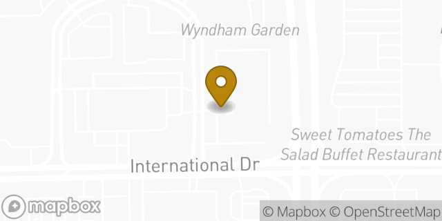 Map showing the location of La Quinta Inn in Orlando, FL 32819