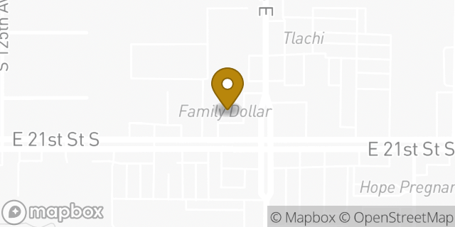 Map showing the location of Amazon Locker - Passage in Tulsa, OK 74129