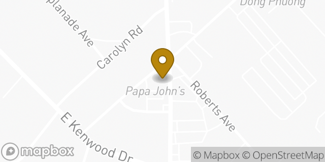 Map showing the location of Papa John's Pizza in Louisville, KY 40214