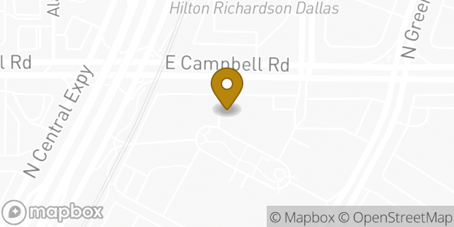 Map showing the location of Panera Bread in Richardson, TX 75081