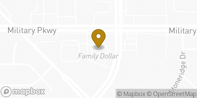 Map showing the location of Amazon Locker - Szymon in Mesquite, TX 75149