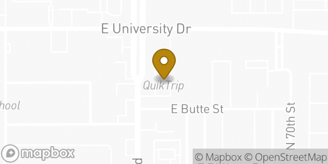 Map showing the location of QuikTrip in Mesa, AZ 85205