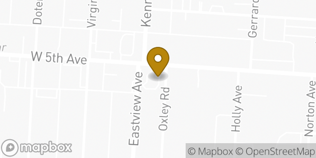 Map showing the location of Starbucks in Columbus, OH 43212