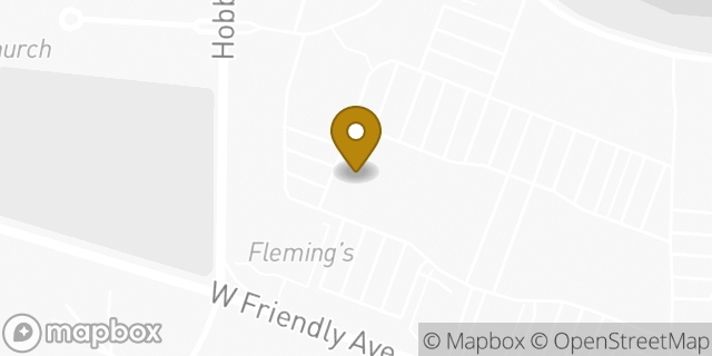 Map showing the location of REI in Greensboro, NC 27410
