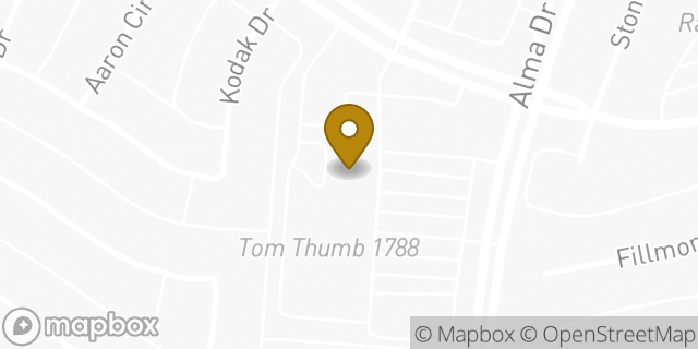 Map showing the location of Tom Thumb in Plano, TX 75025