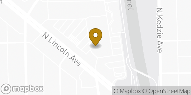 Map showing the location of Amazon Locker - Someone in Chicago, IL 60659