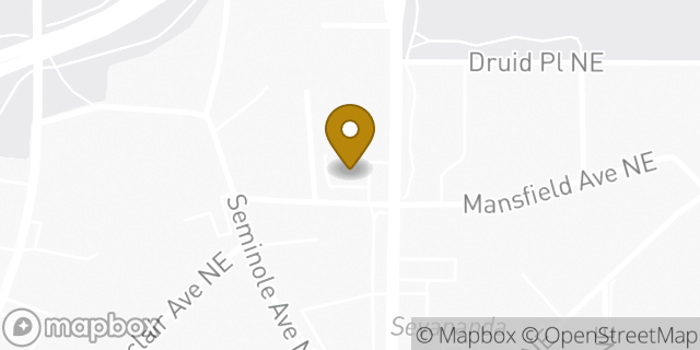 Map showing the location of Starbucks in Atlanta, GA 30307