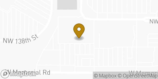 Map showing the location of Chuck E. Cheese in Oklahoma City, OK 73134