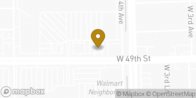 Map showing the location of Chipotle Mexican Grill in Hialeah, FL 33012