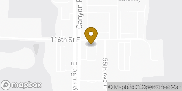 Map showing the location of Starbucks in Puyallup, WA 98373