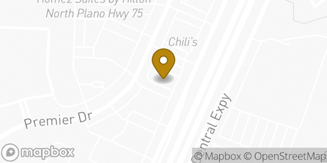 Map showing the location of Hwy 75 & Parker in Plano, TX 75023