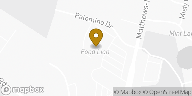 Map showing the location of Food Lion in Mint Hill, NC 28105