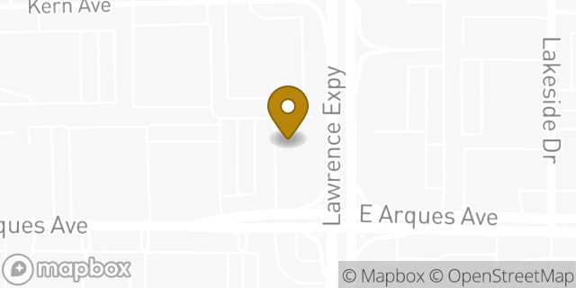 Map showing the location of Panera Bread in Sunnyvale, CA 94085