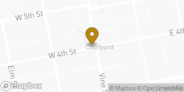 Map showing the location of Starbucks in Cincinnati, OH 45202
