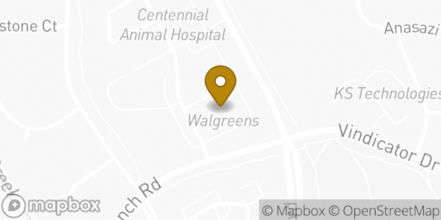 Map showing the location of ATM Walgreens in Colorado Springs, CO 80919