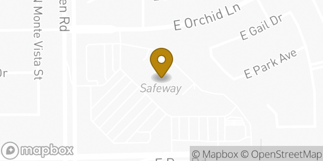 Map showing the location of Safeway in Chandler, AZ 85225