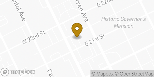 Map showing the location of Starbucks in Cheyenne, WY 82001