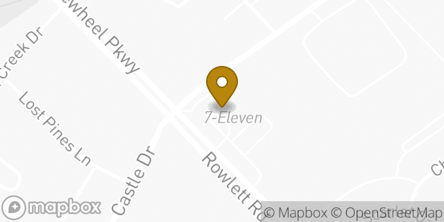 Map showing the location of ATM 7ELEVEN-FCTI in Rowlett, TX 75089