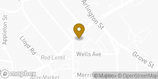 Map showing the location of Dunkin' in Watertown, MA 02472