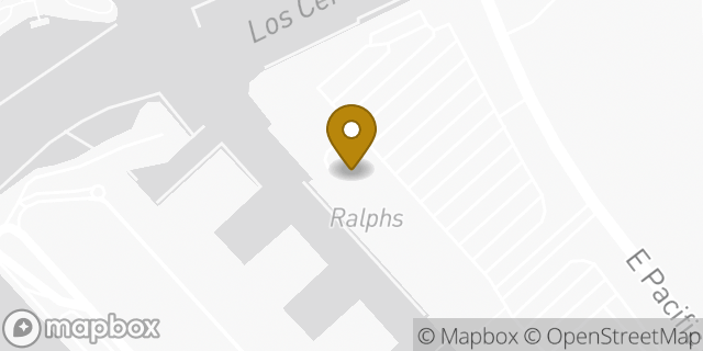 Map showing the location of Starbucks in Long Beach, CA 90803