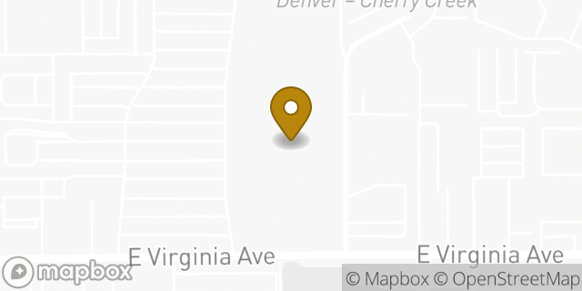 Map showing the location of Starbucks in Glendale, CO 80246