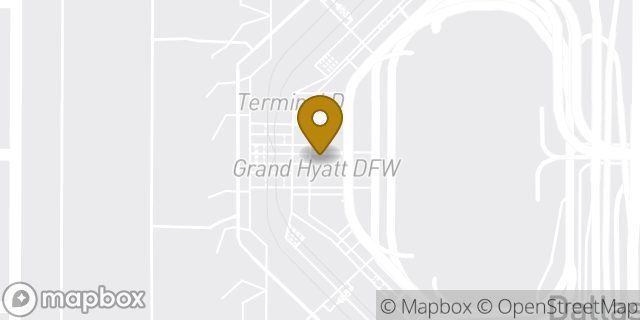 Map showing the location of DFW International Airport in Dallas, TX 75261