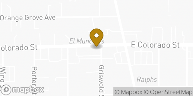 Map showing the location of Starbucks in Glendale, CA 91205