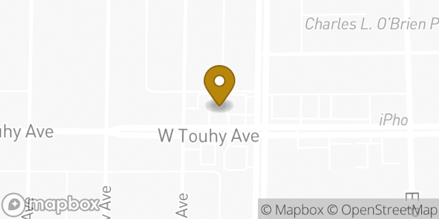 Map showing the location of Dunkin' in Lincolnwood, IL 60712