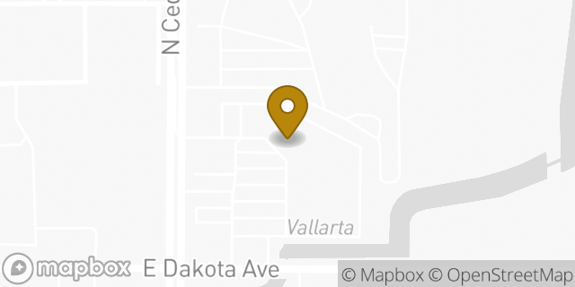 Map showing the location of Subway in Fresno, CA 93726