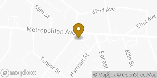 Map showing the location of Dunkin' in Ridgewood, NY 11385